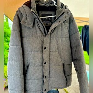 American Eagle Outfitters Gray Puffer Jacket - Size L/G/G